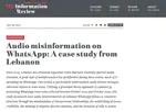 Audio misinformation on WhatsApp: A case study from Lebanon